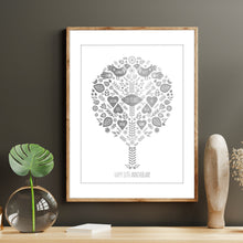 Load image into Gallery viewer, 10th Tin Wedding Anniversary Family Tree Print