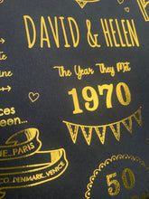 Load image into Gallery viewer, 50th Golden Wedding Anniversary Story Of Us Print