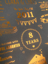Load image into Gallery viewer, 8th Bronze Anniversary Story Of Us Print