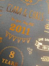 Load image into Gallery viewer, 8th Bronze Anniversary Story Of Us Print