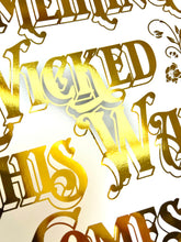 Load image into Gallery viewer, Gothic Typographic Foil Print