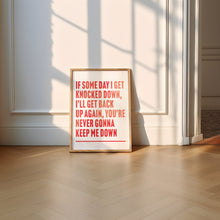 Load image into Gallery viewer, I Get Knocked Down Chumbawamba Print