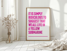 Load image into Gallery viewer, Yellow Submarine Beatles Print