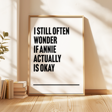 Load image into Gallery viewer, Annie Are You Okay Michael Jackson Print