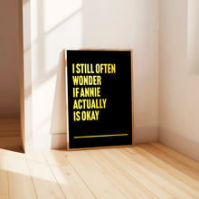 Load image into Gallery viewer, Annie Are You Okay Michael Jackson Print