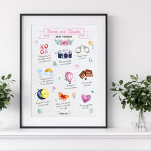 Load image into Gallery viewer, Sister Print, Personalised Sister Gift, Christmas Gift For Sister, Birthday Gift For Sister, Gift For Her Friend, Gift For Sisters, Sibling