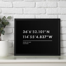 Load image into Gallery viewer, Personalised Wedding Location Coordinates Print