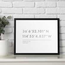 Load image into Gallery viewer, Personalised Wedding Location Coordinates Print