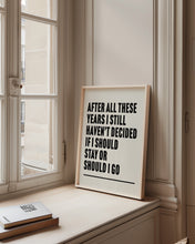 Load image into Gallery viewer, Should I Stay Or Should I Go The Clash Print