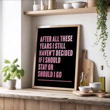 Load image into Gallery viewer, Should I Stay Or Should I Go The Clash Print