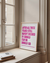 Load image into Gallery viewer, Should I Stay Or Should I Go The Clash Print