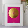 Solid Starburst Morse Code Song Lyric Print