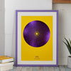 Solid Starburst Morse Code Song Lyric Print