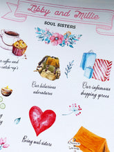 Load image into Gallery viewer, Personalised Illustrated Friend Print