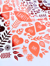 Load image into Gallery viewer, 40th Ruby Anniversary Family Tree Print