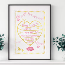 Load image into Gallery viewer, New Baby Girl Foil Print Gift