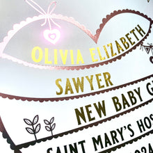 Load image into Gallery viewer, New Baby Girl Foil Print Gift