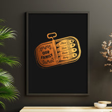 Load image into Gallery viewer, 9th Copper Wedding Anniversary Sardine Print