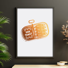 Load image into Gallery viewer, 9th Copper Wedding Anniversary Sardine Print