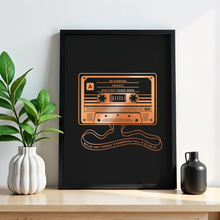 Load image into Gallery viewer, Cassette Tape Song Print
