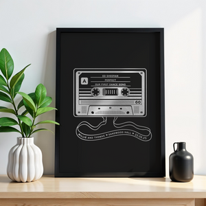 Cassette Tape Song Print
