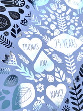 Load image into Gallery viewer, 25th Silver Anniversary Family Tree Print