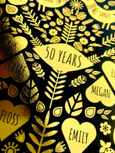 Load image into Gallery viewer, 50th Golden Anniversary Family Tree Print