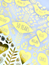 Load image into Gallery viewer, 50th Golden Anniversary Family Tree Print