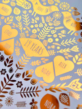 Load image into Gallery viewer, 19th Bronze Anniversary Family Tree Print