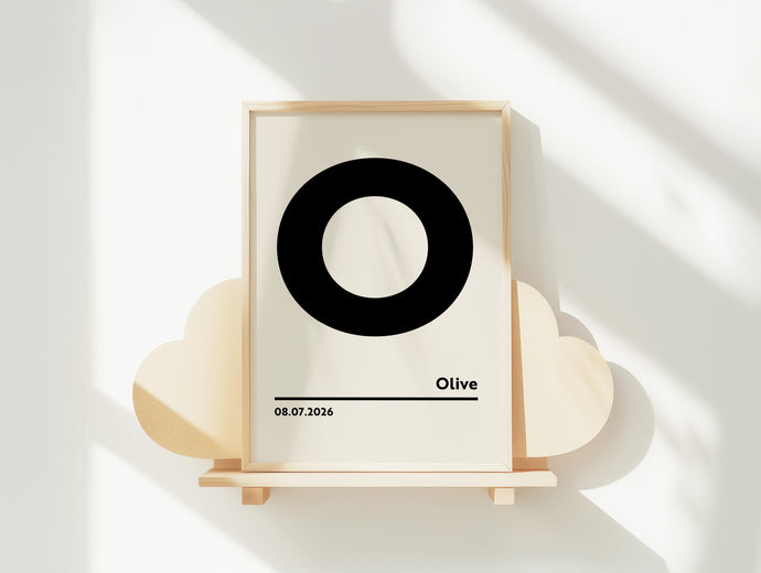 Personalised Letter 'O' Foiled Print