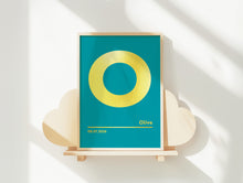 Load image into Gallery viewer, Personalised Letter &#39;O&#39; Foiled Print