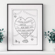 Load image into Gallery viewer, New Baby Girl Foil Print Gift