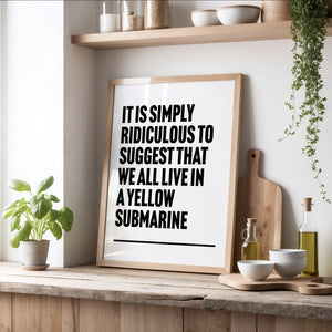 Yellow Submarine Beatles Print