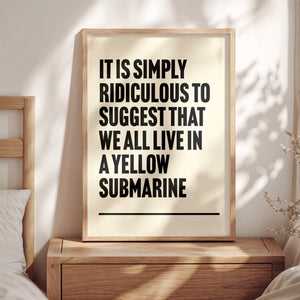 Yellow Submarine Beatles Print