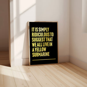 Yellow Submarine Beatles Print