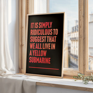 Yellow Submarine Beatles Print