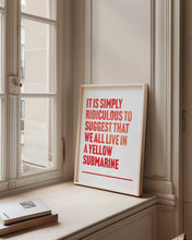 Load image into Gallery viewer, Yellow Submarine Beatles Print