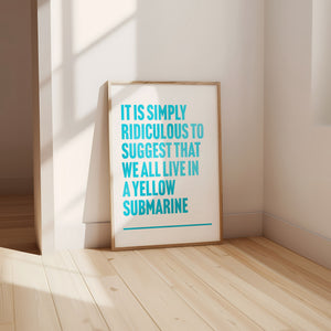 Yellow Submarine Beatles Print