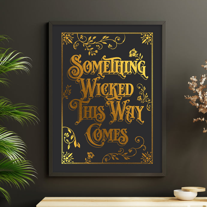 Gothic Typographic Foil Print