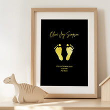 Load image into Gallery viewer, Baby Footprint Foiled Print