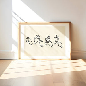 CUNT Sign Language Print