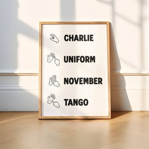 Cunt Sign Language Print