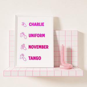 Cunt Sign Language Print