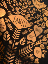 Load image into Gallery viewer, 7th Copper Anniversary Family Tree Print