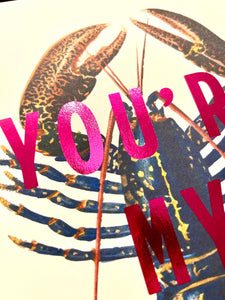 Valentines Day print, You’re my lobster print, gift for boyfriend, gift for girlfriend, valentines Gift, gift for wife, gift for husband,