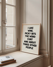 Load image into Gallery viewer, I Like Wine, Picky Bits Print