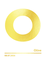 Load image into Gallery viewer, Personalised Letter &#39;O&#39; Foiled Print