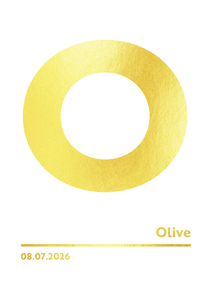Personalised Letter 'O' Foiled Print