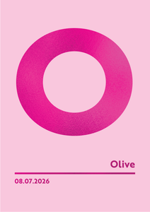 Personalised Letter 'O' Foiled Print
