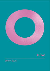 Personalised Letter 'O' Foiled Print